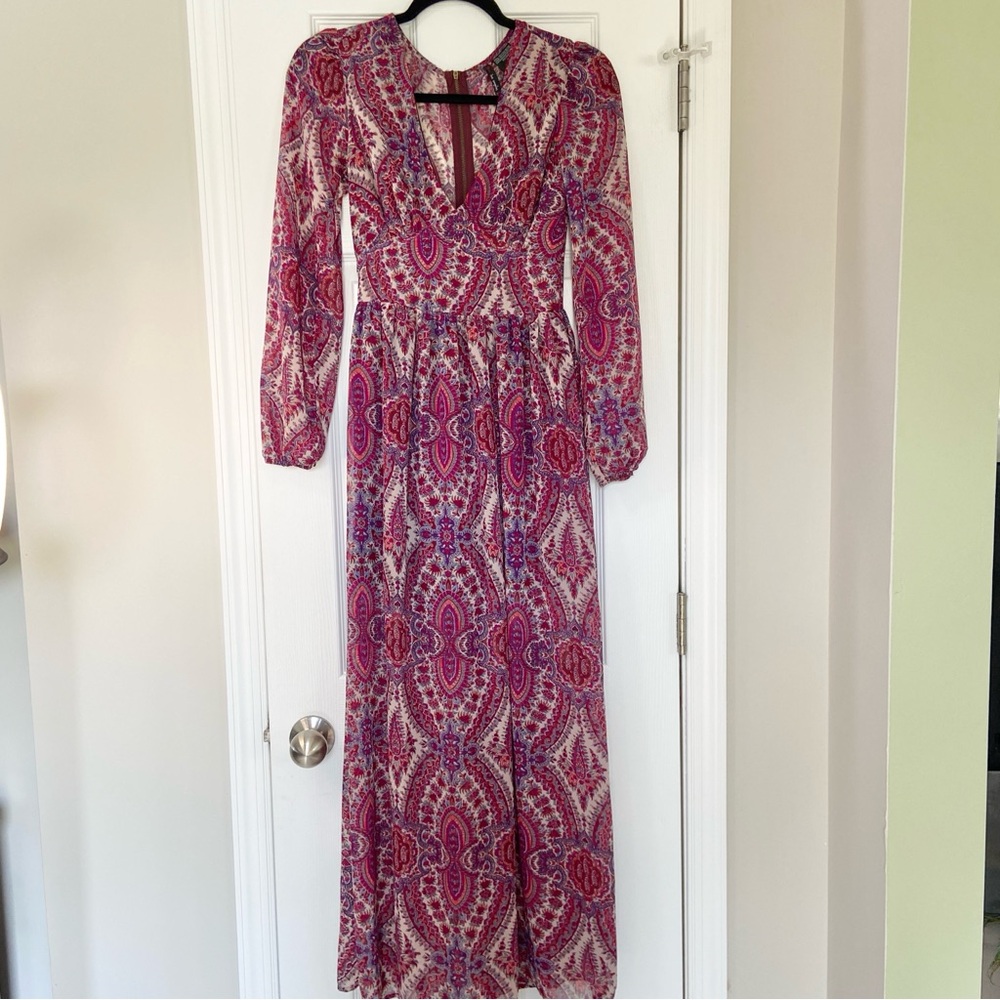 Fire Los Angeles Pink and Purple Maxi Dress